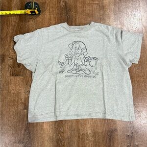 Disney Gray Short Sleeve Kids Tee with Dopey Print